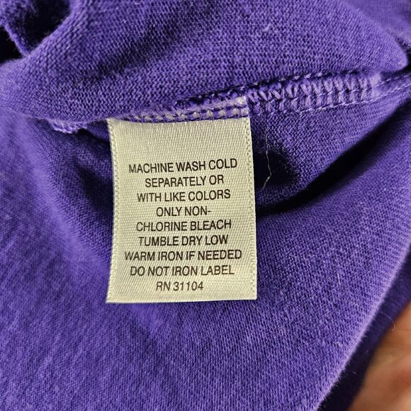 SaddleBred Womens Pullover Purple Size Large Cotton Blend Long Sleeve 1/2 Zip - Picture 7 of 12